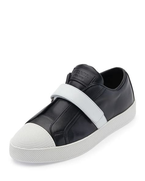 prada linea rossa leather grip-strap sneakers|prada linea rossa sale.